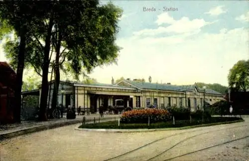 Ak Breda Nordbrabant Niederlande, Bahnhof