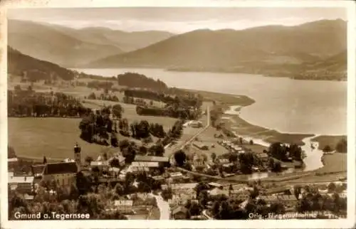 Ak Gmund am Tegernsee Oberbayern, Fliegeraufnahme