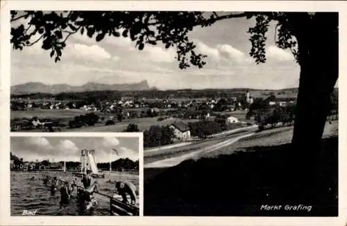 Ak Markt Grafing bei München Oberbayern, Panorama, Bad