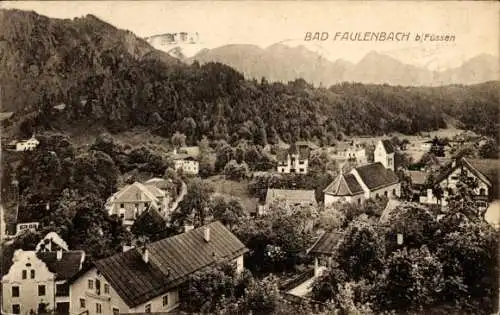 Ak Bad Faulenbach Füssen im schwäbischen Kreis Ostallgäu, Gesamtansicht