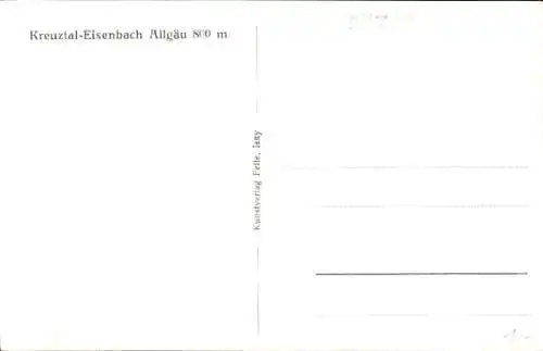 Ak Kreuzthal Buchenberg im Oberallgäu, Eisenbach Isny im Allgäu, Gesamtansicht