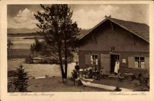 Ak Aitrang in Schwaben, Blockhaus am See