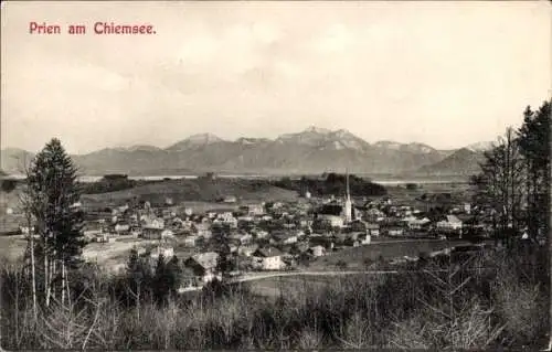 Ak Prien am Chiemsee Oberbayern, Gesamtansicht