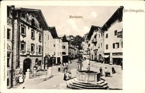 Ak Berchtesgaden in Oberbayern, Marktplatz