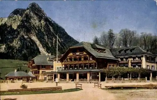 Ak Königsee Königssee Oberbayern, Hotel Schiffmeister