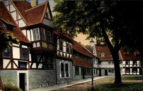 Ak Wernigerode am Harz, Teilansicht