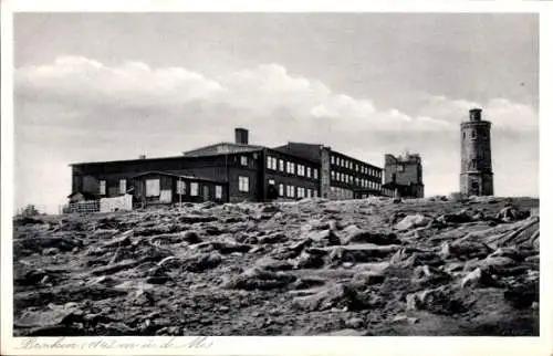 Ak Brocken im Harz, Hotel, Turm