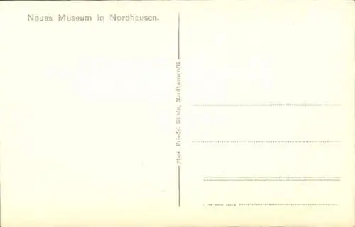 Ak Nordhausen am Harz, Neues Museum