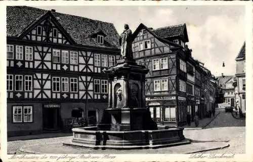 Ak Nordhausen in Thüringen, Luther Denkmal, Musikhaus