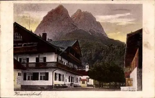 Ak Hammersbach Grainau in Oberbayern, Gebäude