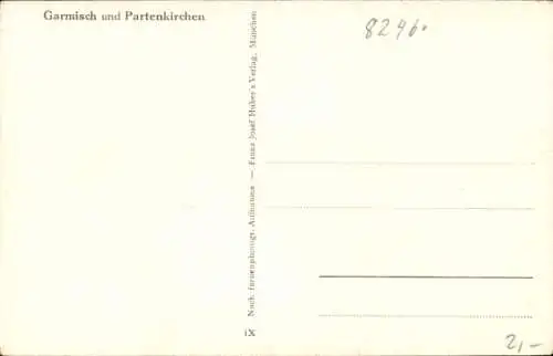 Ak Garmisch Partenkirchen in Oberbayern, Gesamtansicht