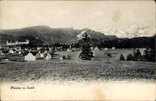 Ak Füssen am Lech Allgäu, Panorama