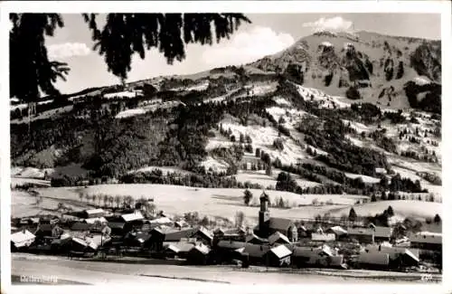 Ak Rettenberg im Allgäu, Gesamtansicht, Grünten, Winter