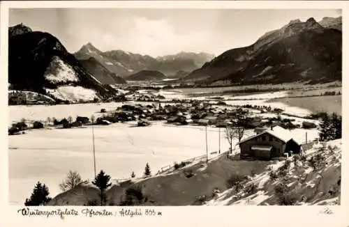 Ak Pfronten im Allgäu, Panorama v. Sprunghügel z. Milchhäusel, Steinach, Vilstal, Säuling, Zugspitze