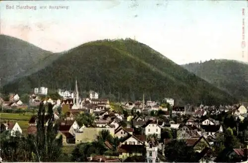 Ak Bad Harzburg am Harz, Gesamtansicht, Burgberg