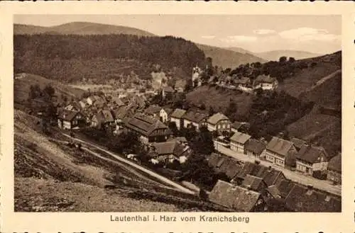 Ak Lautenthal Langelsheim im Oberharz, Gesamtansicht vom Kranichsberg aus