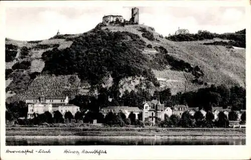 Ak Bernkastel Kues, Stadtansicht mit Burg Landshut