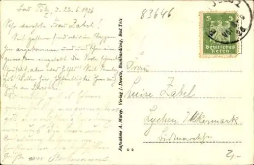 Ak Bad Tölz in Oberbayern, Gesamtansicht, Badeteil mit Blomberg und Buchberg