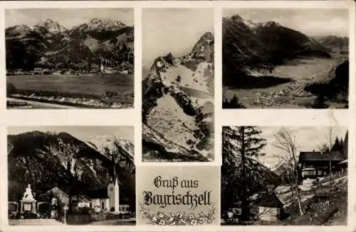 Ak Bayrischzell im Mangfallgebirge Oberbayern, Panorama, Teilansicht