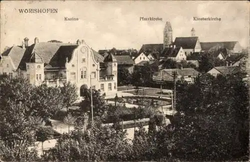 Ak Bad Wörishofen im Unterallgäu, Kasino, Pfarrkirche, Klosterkirche