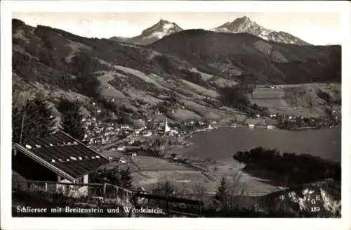 Ak Schliersee in Oberbayern, Panorama, Breitenstein, Wendelstein