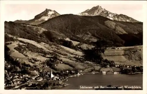 Ak Schliersee in Oberbayern, Panorama, Breitenstein, Wendelstein