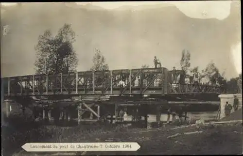 Ak Chantraine Lothringen Vosges, Lancement du Pont de Chantraine 7 Octobre 1904