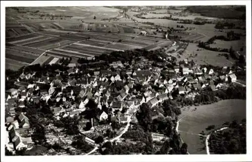 Ak Brettach Langenbrettach in Württemberg, Fliegeraufnahme