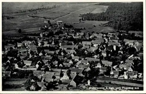 Ak Bodersweier Kehl am Rhein, Fliegeraufnahme