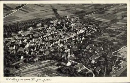 Ak Edelfingen Bad Mergentheim in Tauberfranken, Fliegeraufnahme