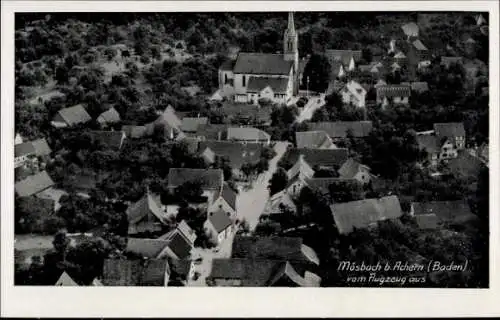 Ak Mösbach Achern in Baden Schwarzwald, Fliegeraufnahme