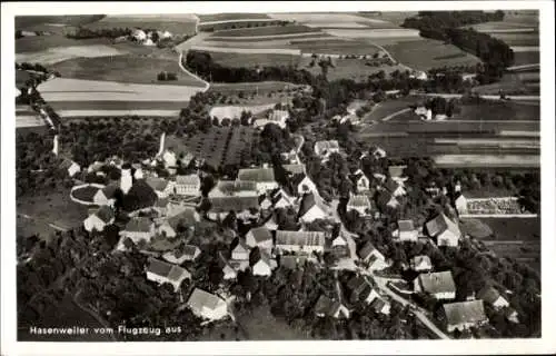 Ak Hasenweiler Horgenzell in Oberschwaben Württemberg, Fliegeraufnahme