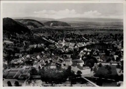 Ak Herten Rheinfelden in Baden, Fliegeraufnahme