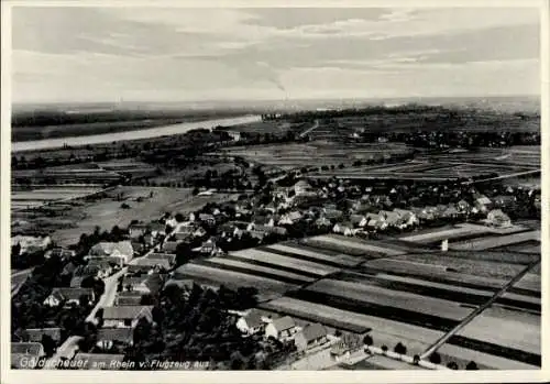 Ak Goldscheuer Kehl am Rhein, Fliegeraufnahme