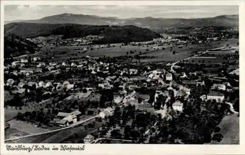 Ak Maulburg im Wiesental Südschwarzwald, Fliegeraufnahme