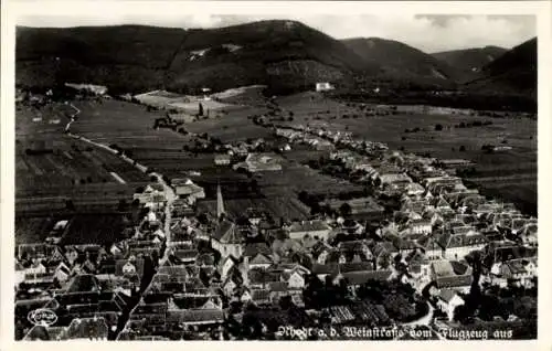 Ak Rhodt an der Weinstraße Rhodt unter Rietburg in der Pfalz, Fliegeraufnahme