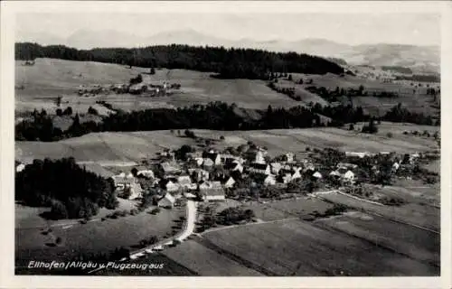 Ak Ellhofen Weiler Simmerberg im Allgäu, Fliegeraufnahme