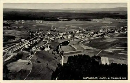 Ak Rötenbach Friedenweiler im Schwarzwald, Luftaufnahme