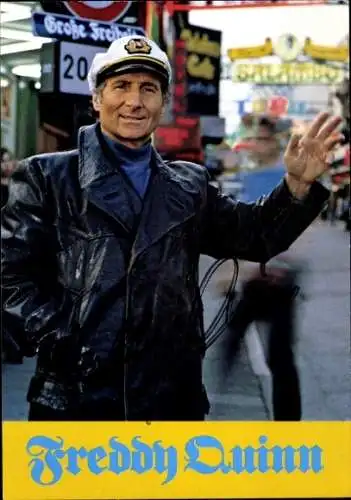 Ak Sänger und Schauspieler Freddy Quinn, Musical Große Freiheit Nr. 7, Portrait, Autogramm