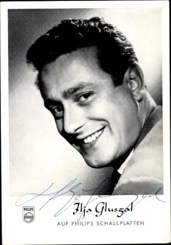 Ak Schauspieler und Sänger Ilja Glusgal, Portrait, Autogramm