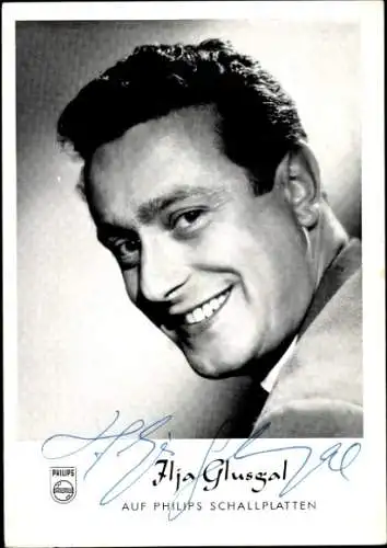 Ak Schauspieler und Sänger Ilja Glusgal, Portrait, Autogramm