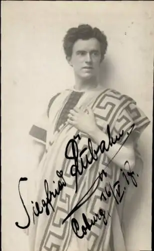 Ak Schauspieler Siegfried Rübahn, Portrait, Autogramm