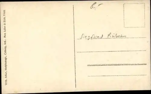 Ak Schauspieler Siegfried Rübahn, Portrait, Autogramm