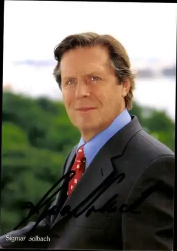 Ak Schauspieler Sigmar Solbach, Portrait, Autogramm