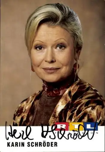 Ak Schauspielerin Karin Schröder, Portrait, Autogramm