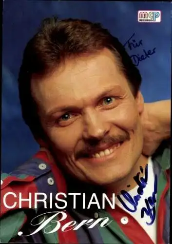 Ak Sänger Christian Bern, Portrait, Autogramm