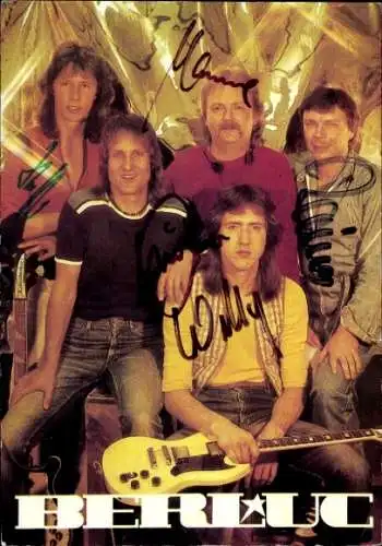 Ak Musikgruppe Berluc, Gruppenbild, Gitarre, Autogramme