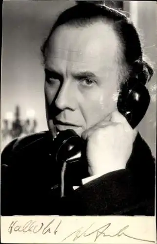 Ak Schauspieler Axel von Ambesser, Portrait, Autogramm