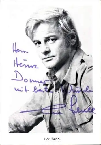 Ak Schauspieler Carl Schell, Portrait, Autogramm