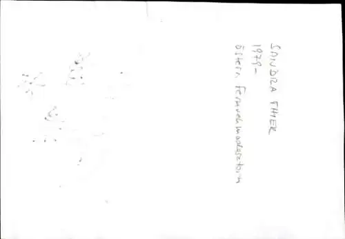 Ak Moderatorin Sandra Thier, Portrait, Arbeitsplatz, Autogramm